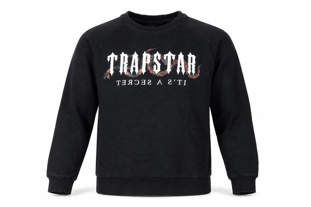 Mens UK Size M Trapstar Black Pullover Sweatshirt