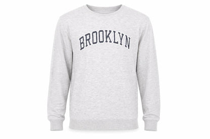 Brooklyn Mens Grey Cotton Pullover Sweatshirt Size S
