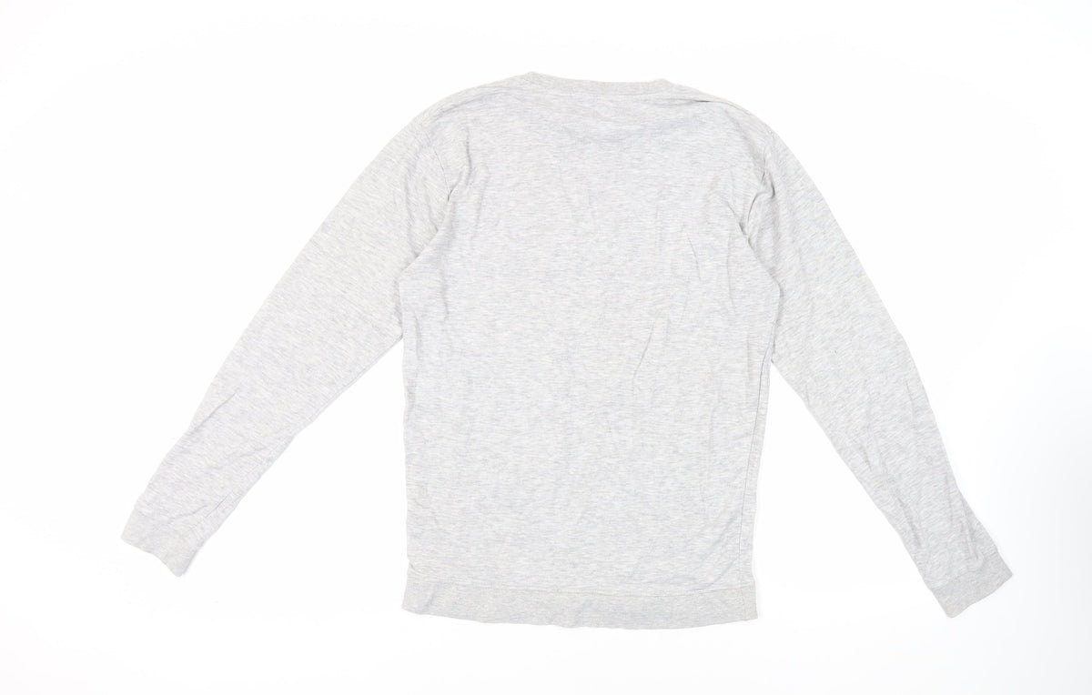 Brooklyn Mens Grey Cotton Pullover Sweatshirt Size S