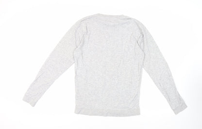 Brooklyn Mens Grey Cotton Pullover Sweatshirt Size S
