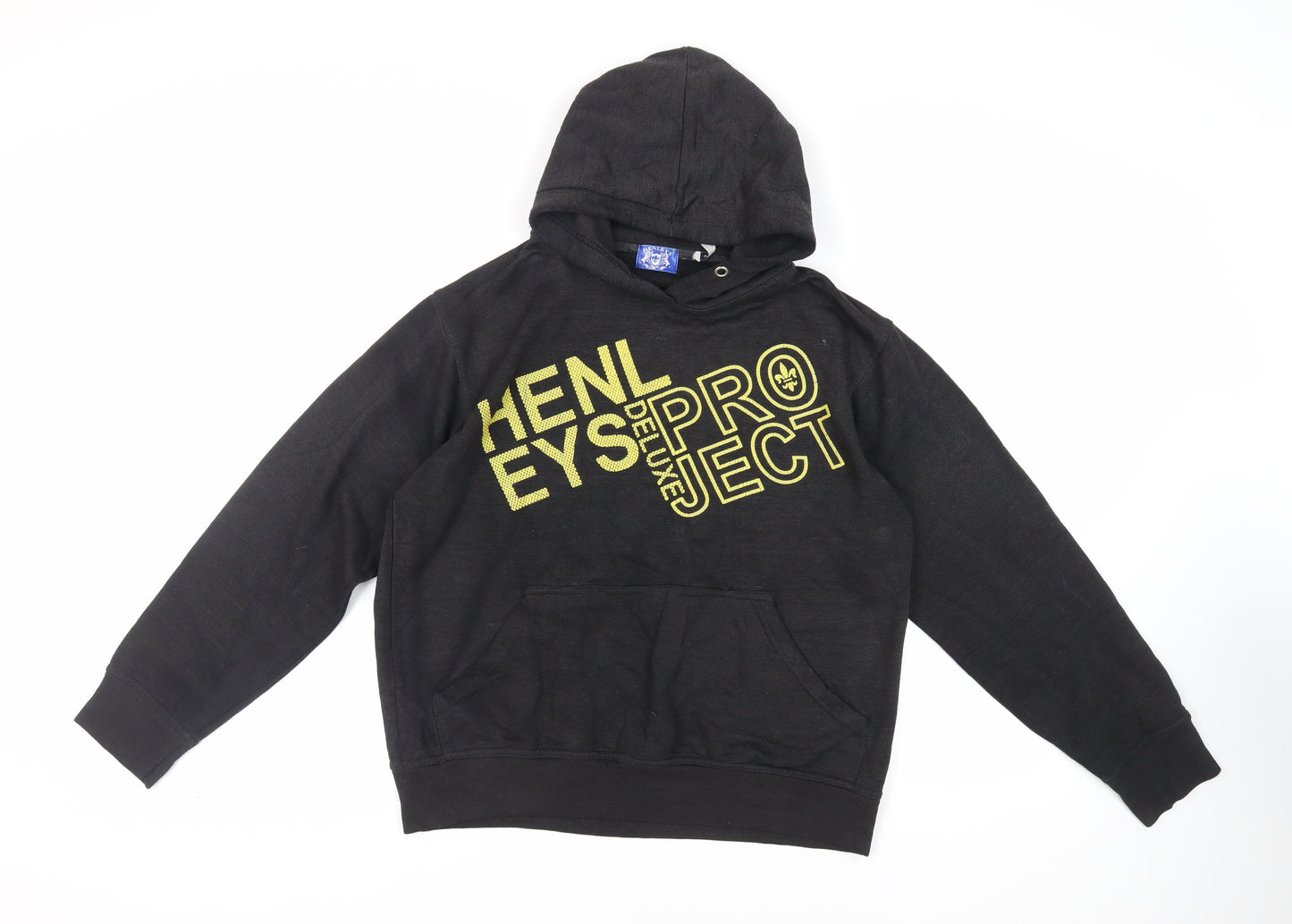 Mens UK Size S Henleys Black Pullover Hoodie