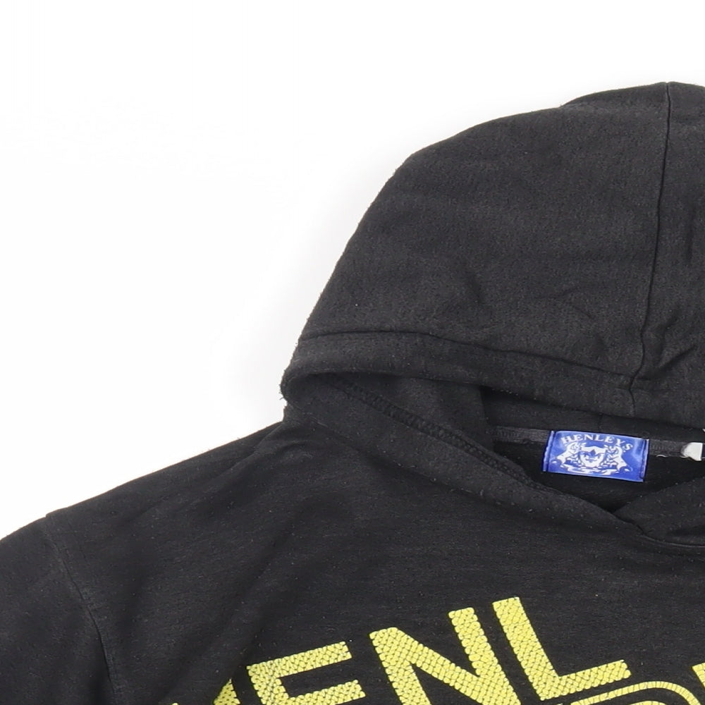 Mens UK Size S Henleys Black Pullover Hoodie