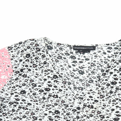 Womens UK Size M Wednesday's Girl Pink Basic Blouse