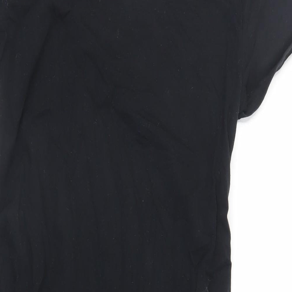 Isabel Womens Black Cotton T-Shirt Dress Size M Round Neck Pullover - Maternity