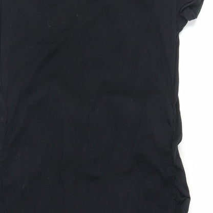 Isabel Womens Black Cotton T-Shirt Dress Size M Round Neck Pullover - Maternity