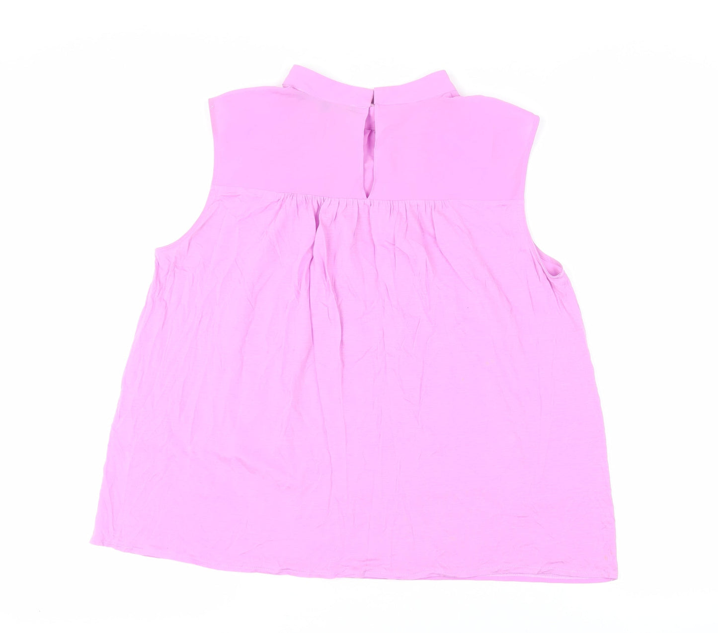 French Connection Womens Purple Polyester Basic Blouse Size M Mock Neck