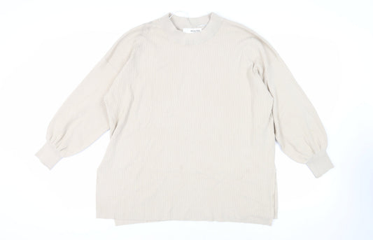 Womens UK Size L Selected Femme Beige Pullover Jumper
