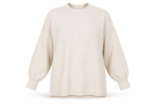 Womens UK Size L Selected Femme Beige Pullover Jumper