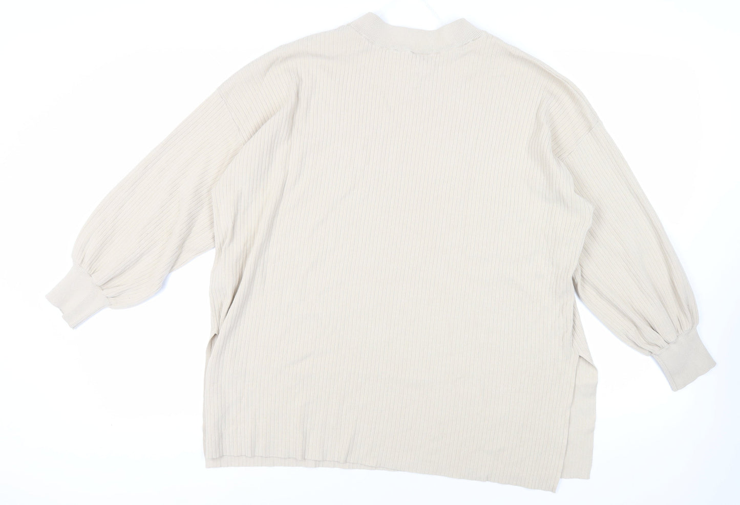 Womens UK Size L Selected Femme Beige Pullover Jumper