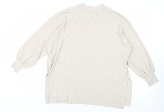 Womens UK Size L Selected Femme Beige Pullover Jumper