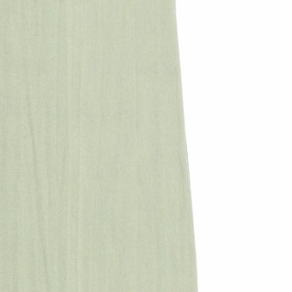 PRETTYLITTLETHING Womens Green Polyester Bodycon Size 6 Round Neck Pullover - Ribbed