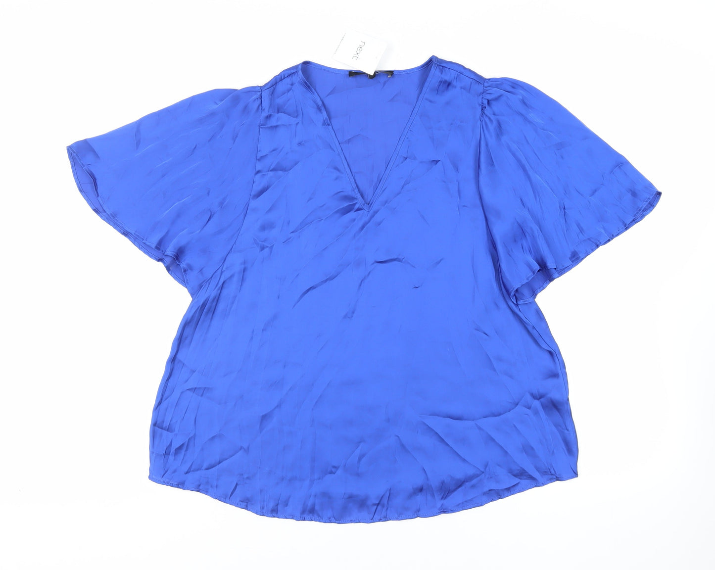 Womens UK Size 6 NEXT Blue Basic Blouse