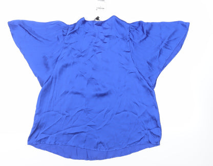Womens UK Size 6 NEXT Blue Basic Blouse