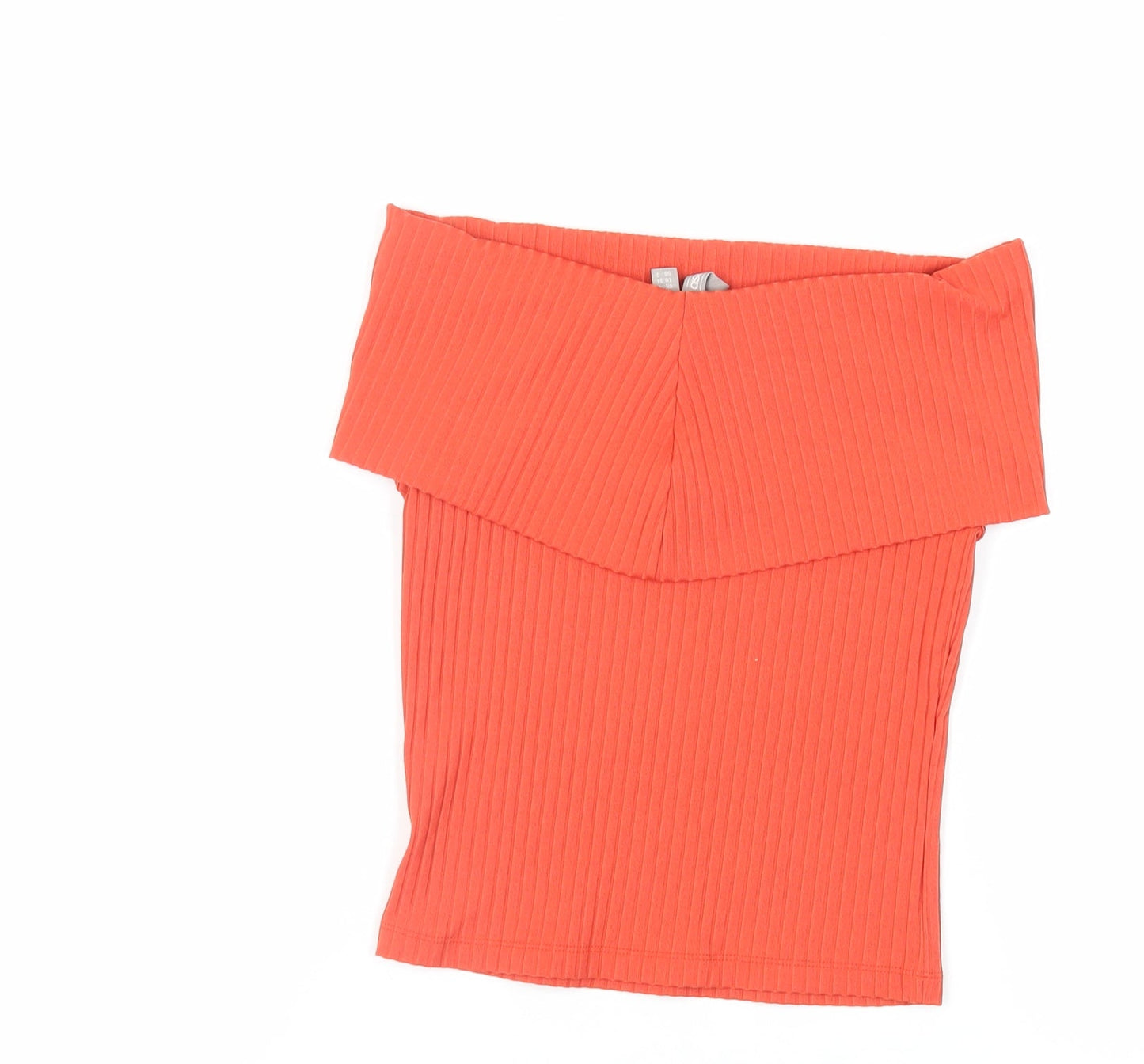 Womens UK Size 6 ASOS Orange Cropped Blouse