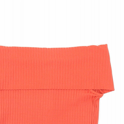 Womens UK Size 6 ASOS Orange Cropped Blouse