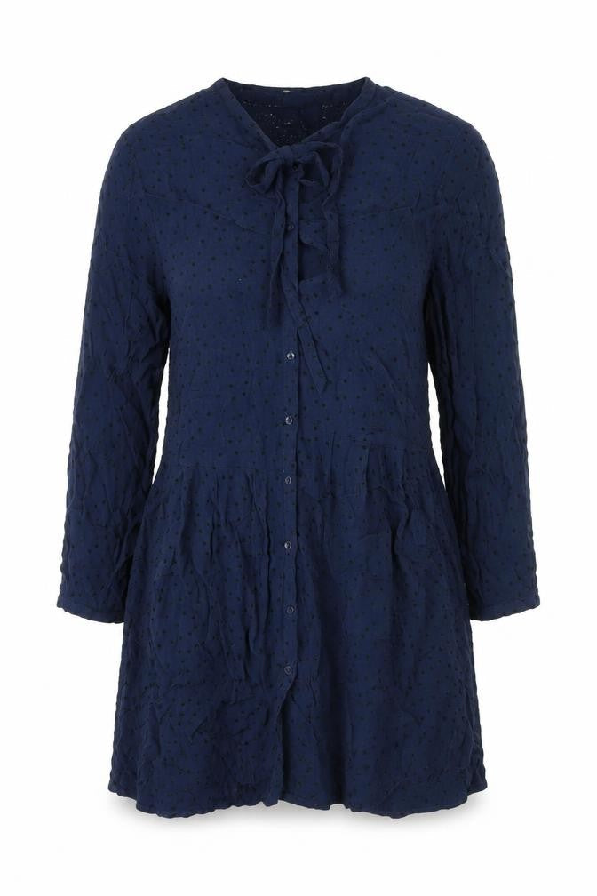 Womens UK Size XL Mango Blue Tunic Blouse
