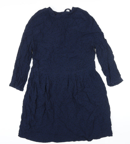 Womens UK Size XL Mango Blue Tunic Blouse