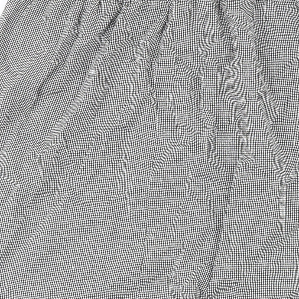 Napa Valley Womens Multicoloured Check Rayon A-Line Skirt Size L Button - Elasticated waist