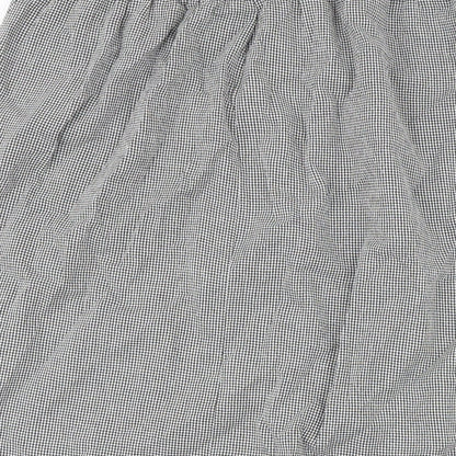 Napa Valley Womens Multicoloured Check Rayon A-Line Skirt Size L Button - Elasticated waist