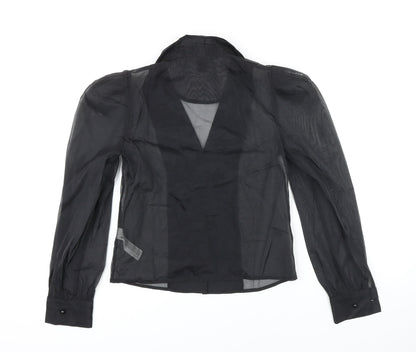 Womens UK Size 12 FOREVER 21 Black Basic Blouse
