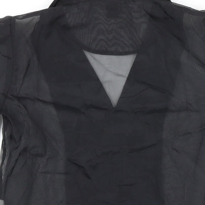 Womens UK Size 12 FOREVER 21 Black Basic Blouse