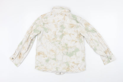 Wonder Nation Womens Multicoloured Geometric Jacket Size 12 Button
