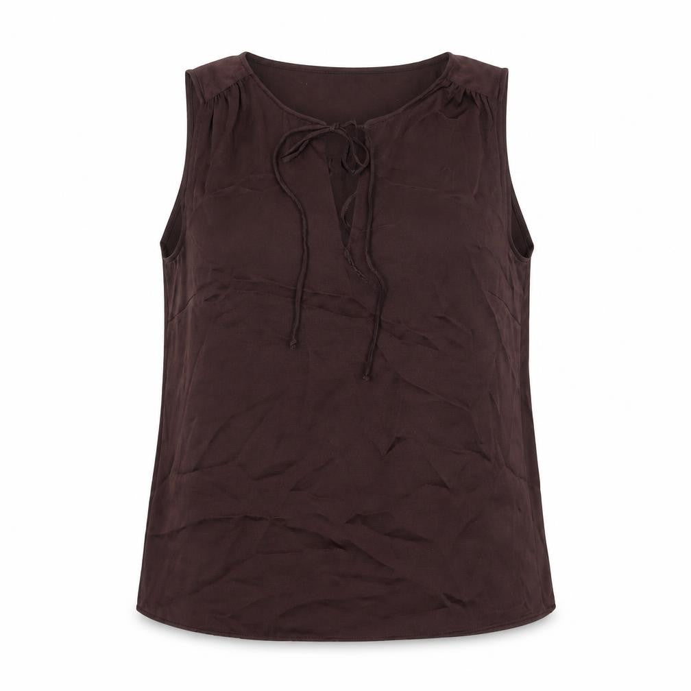 Womens UK Size S H&M Brown Tunic Blouse