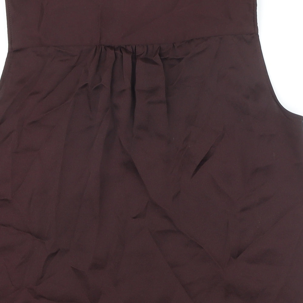 Womens UK Size S H&M Brown Tunic Blouse