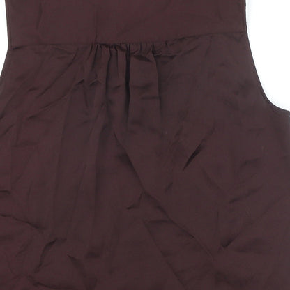 Womens UK Size S H&M Brown Tunic Blouse