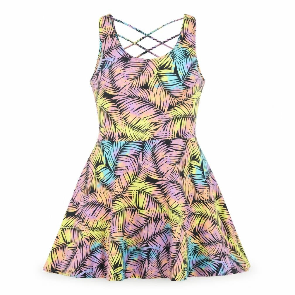 Clockhouse Womens Multicoloured Geometric Cotton A-Line Size L Scoop Neck