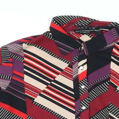 Womens UK Size 18 Dorothy Perkins Multicoloured Basic Blouse