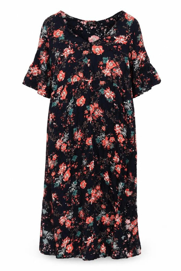 Castaluna Womens Multicoloured Floral Viscose Maxi Size 20 V-Neck - Cold Shoulder