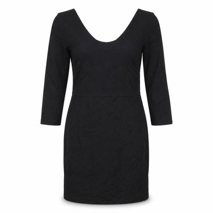 Sandwich Womens Black Rayon Shift Size L Scoop Neck Zip