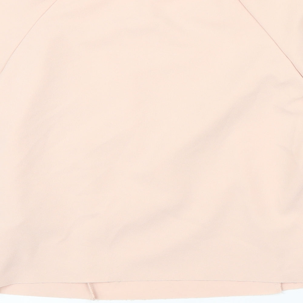 Womens UK Size M Zara Pink Cropped Blouse