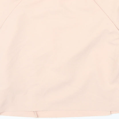 Womens UK Size M Zara Pink Cropped Blouse