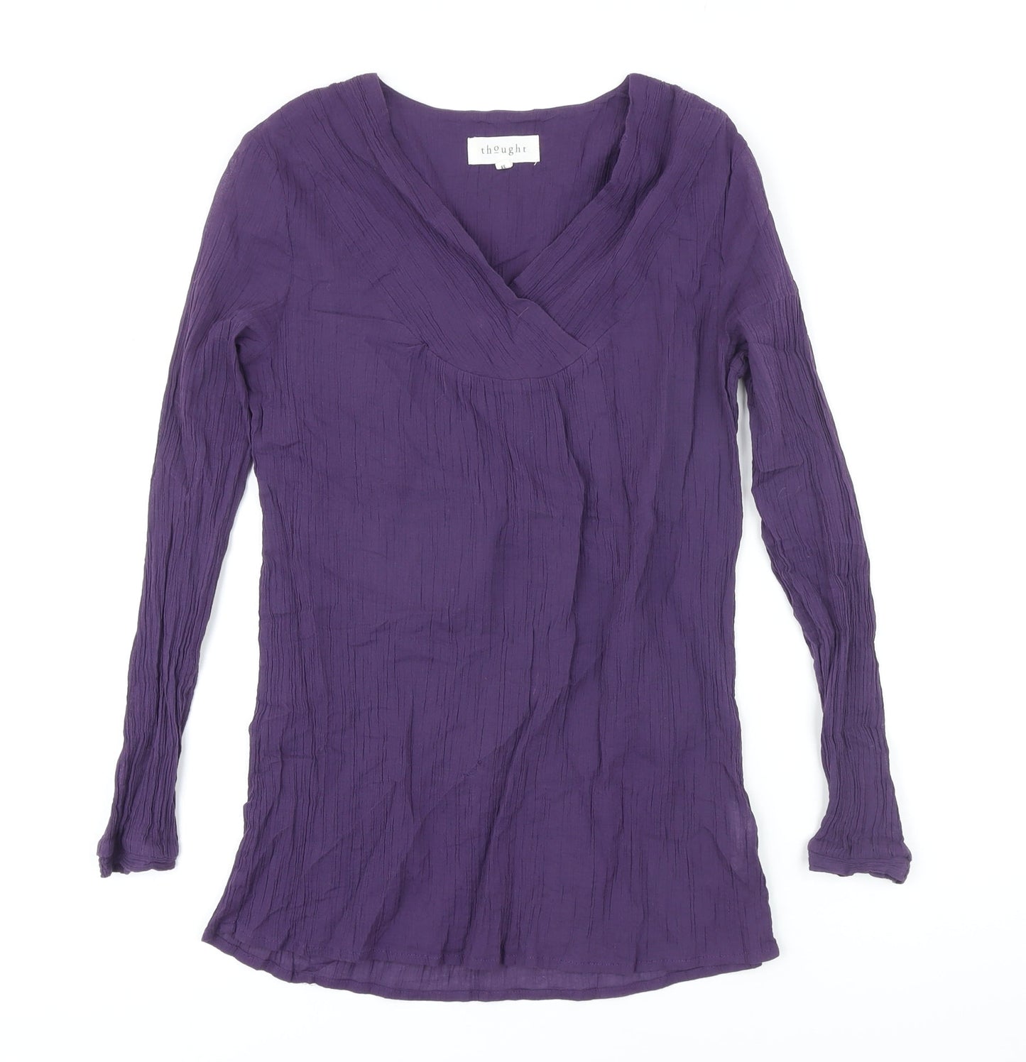 Womens UK Size 10 Thought Purple Tunic Blouse
