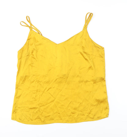 M&S Womens White Polyester Camisole Blouse Size 14 Sweetheart