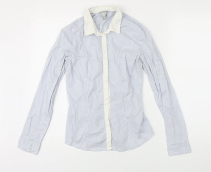 Womens UK Size 8 H&M Blue Basic Blouse