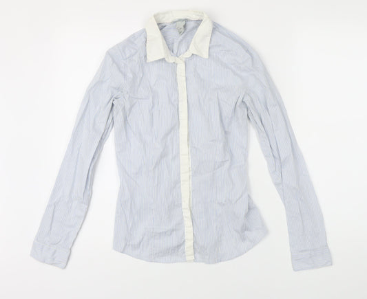 Womens UK Size 8 H&M Blue Basic Blouse