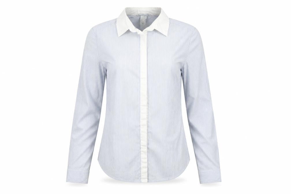 Womens UK Size 8 H&M Blue Basic Blouse