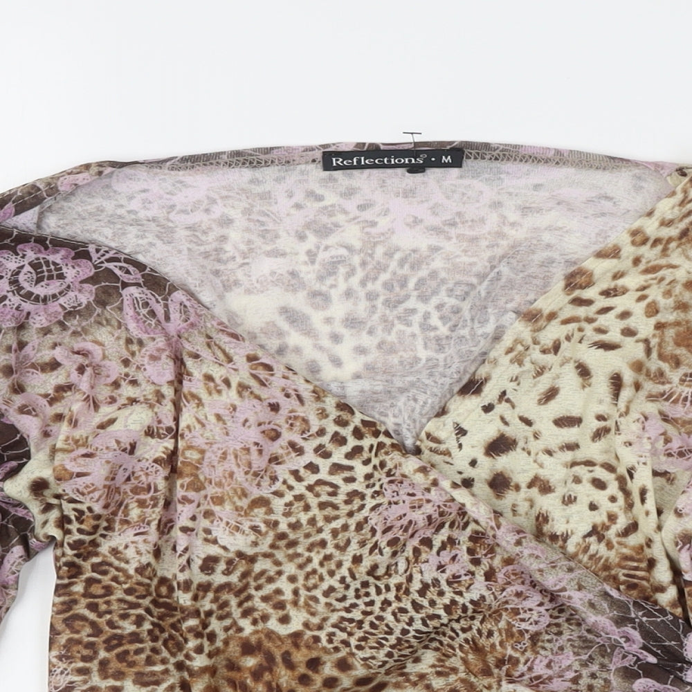 Womens UK Size M Reflections Multicoloured Tunic Blouse