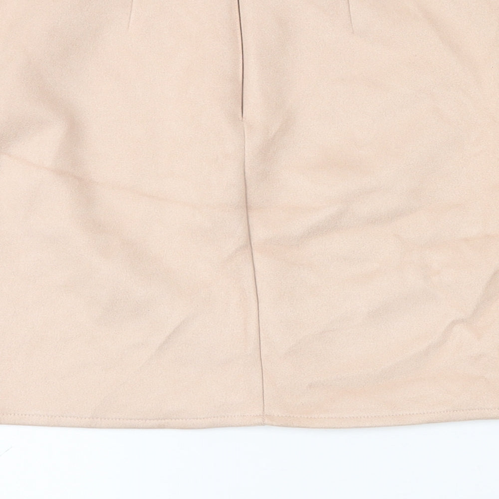 Lipsy Womens Pink Polyester Mini Skirt Size 5XL Zip - Suede effect