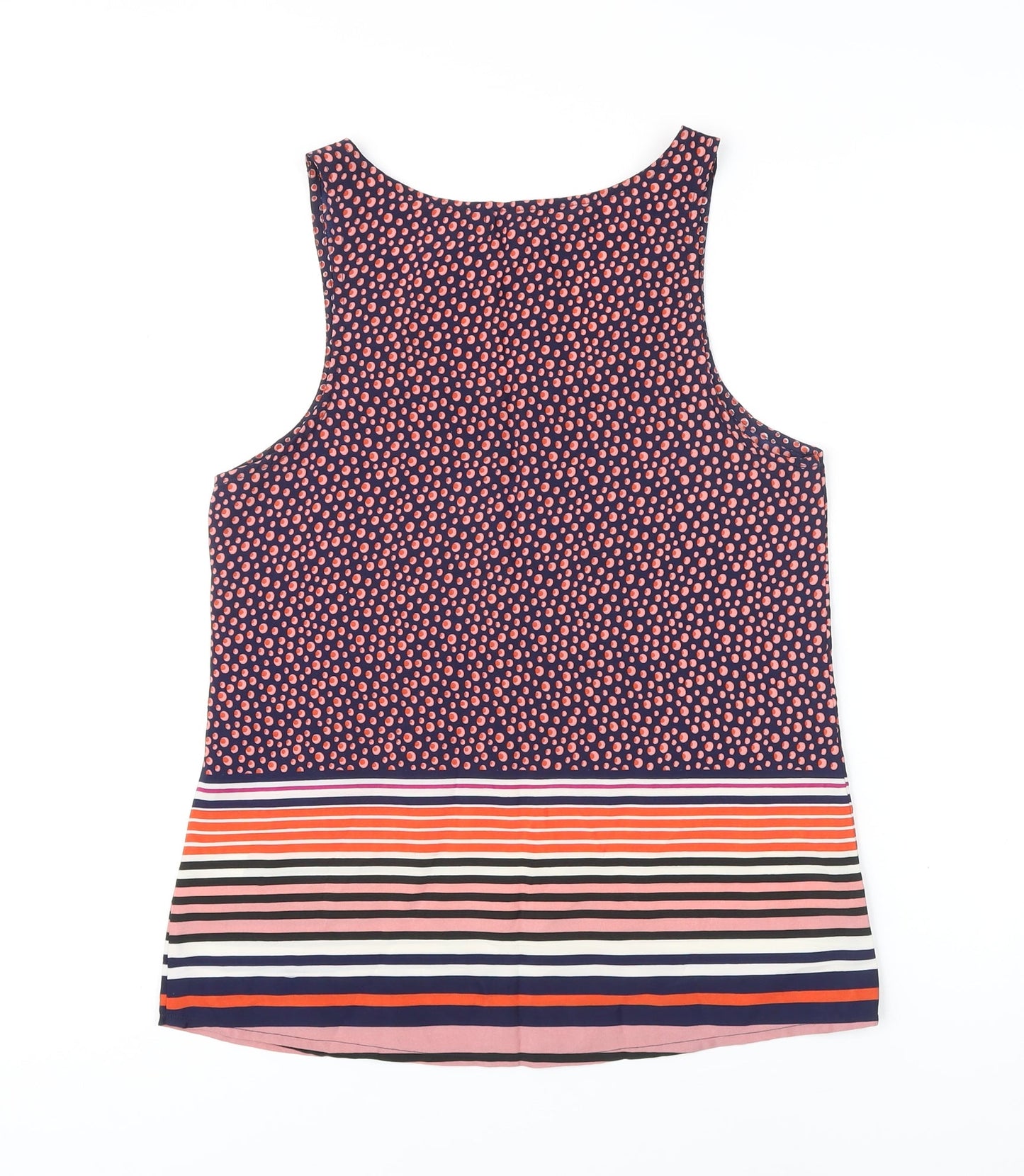 INFLUENCE Womens Multicoloured Striped Polyester Camisole Blouse Size XS Scoop Neck