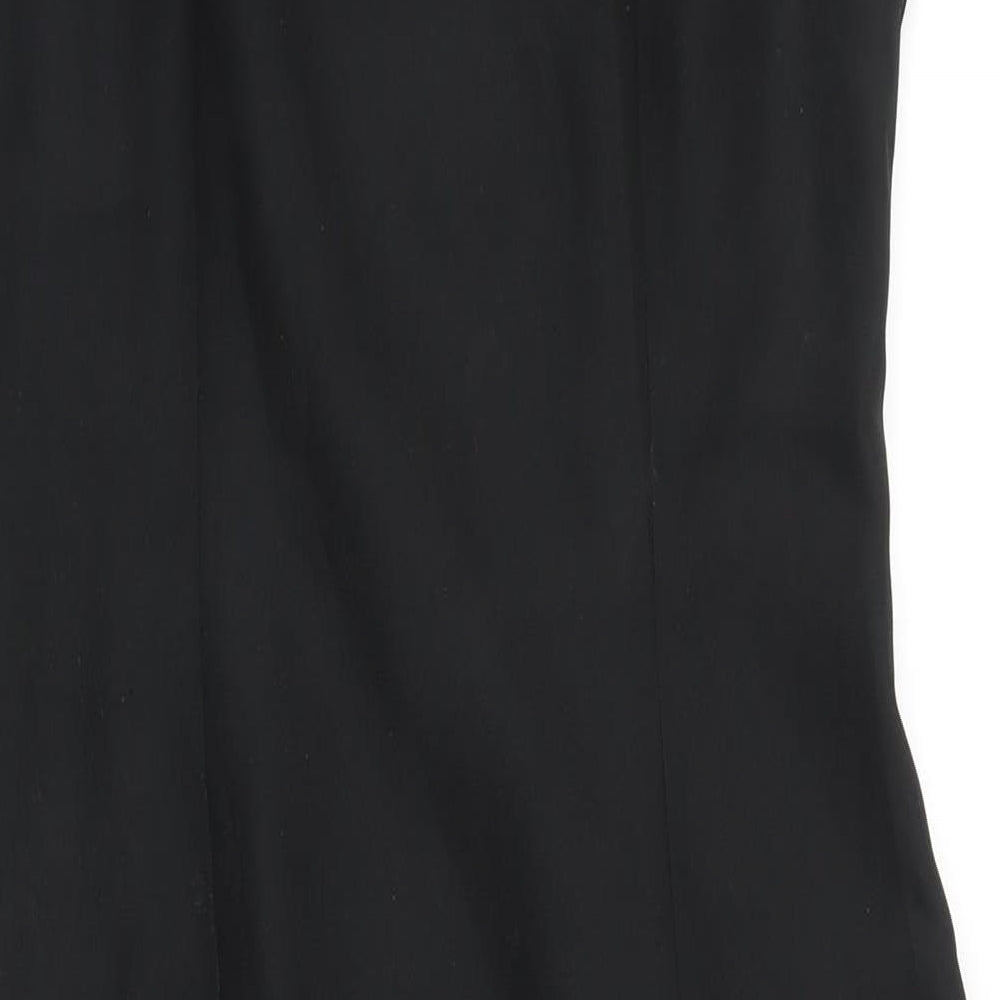 NEXT Womens Black Polyester Maxi Size 14 Boat Neck Zip