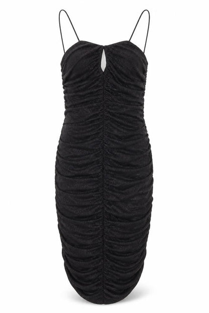 Quiz Womens Black Houndstooth Polyester Bodycon Size 10 V-Neck