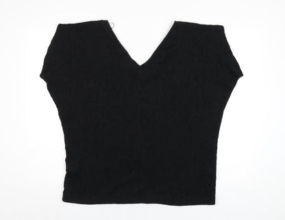 Womens UK Size 14 Marks and Spencer Black Basic T-Shirt