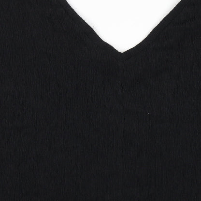 Womens UK Size 14 Marks and Spencer Black Basic T-Shirt