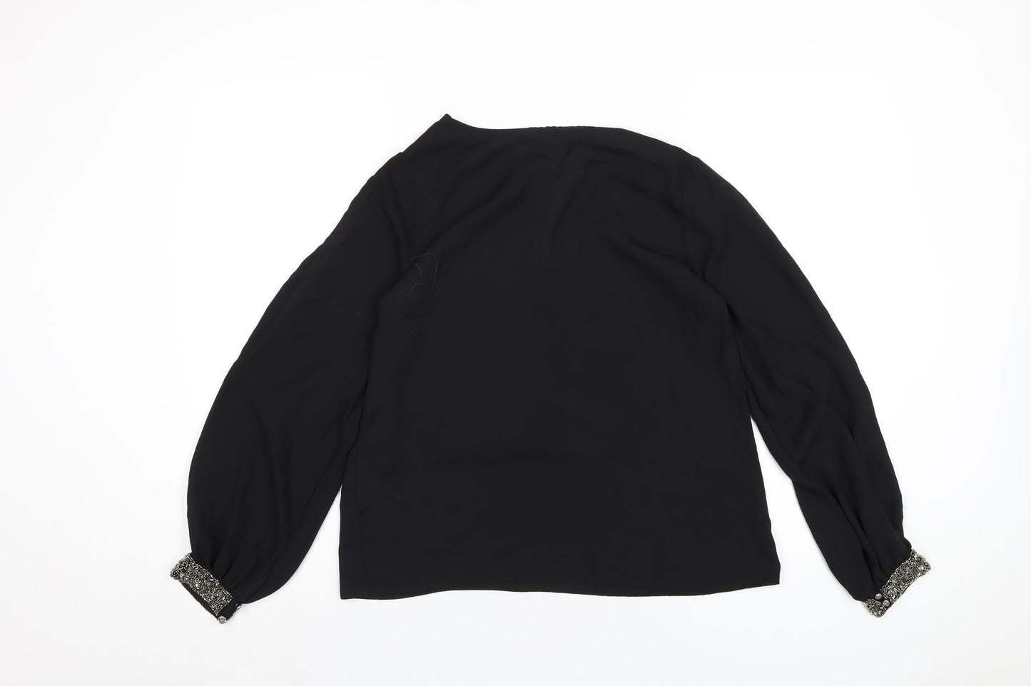 Womens UK Size 8 Dorothy Perkins Black Basic Blouse