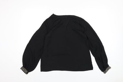 Womens UK Size 8 Dorothy Perkins Black Basic Blouse