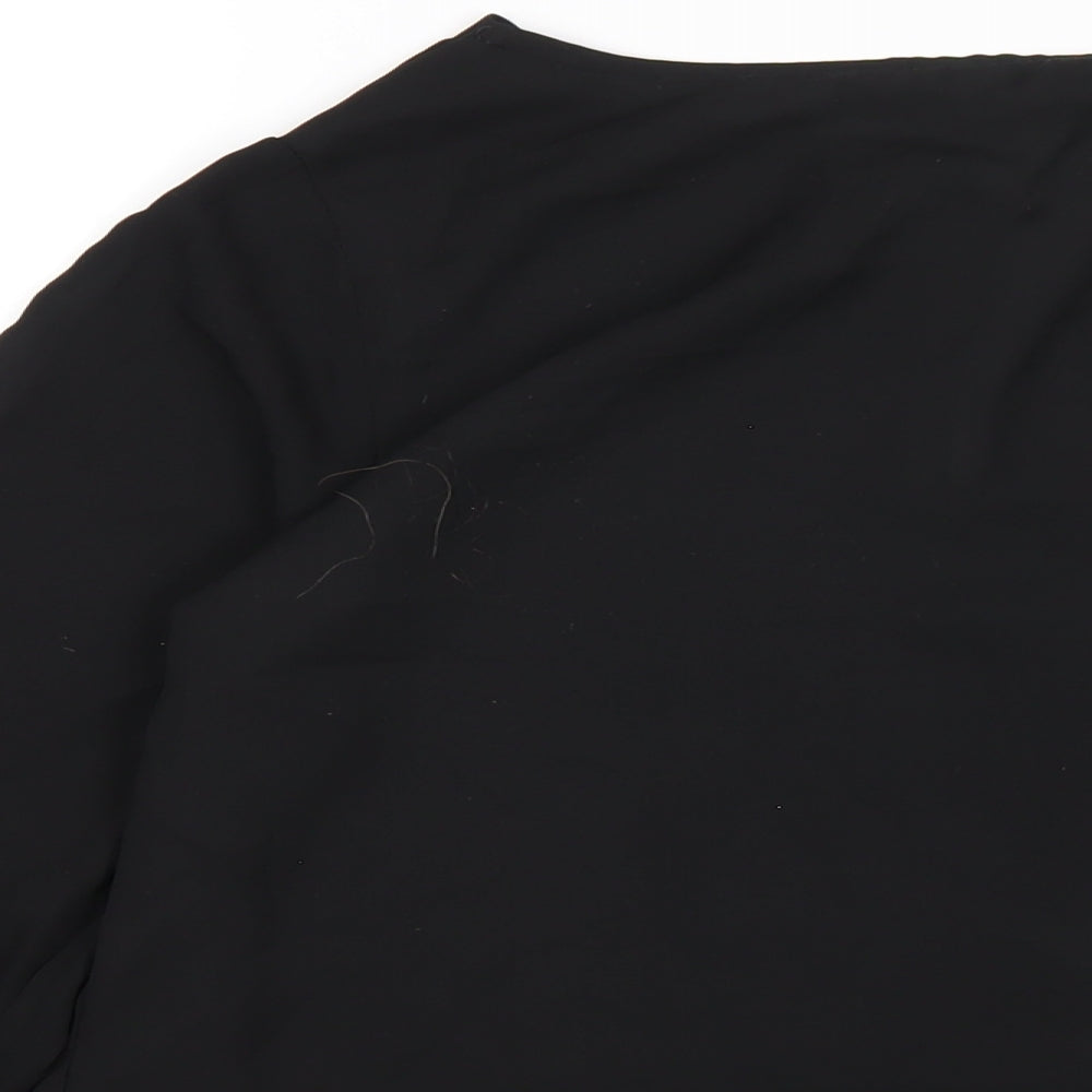 Womens UK Size 8 Dorothy Perkins Black Basic Blouse